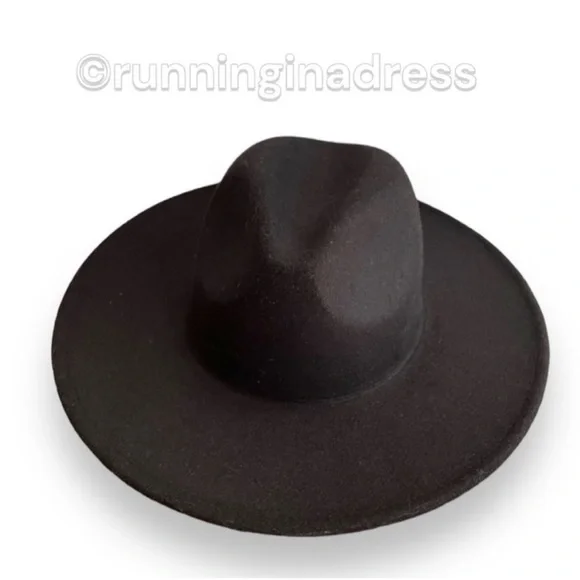 NWOT Free People Clean Slate Felt Adjustable Hat In Color Black Size One Size